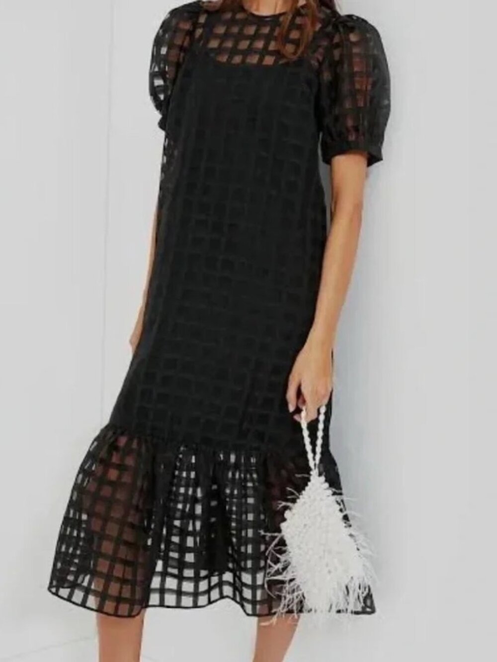 Tuckernuck Hyacinth House Organza Windowpane Waverly Dress Sz XS NWT